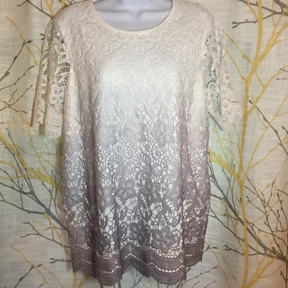 Blair Tops - Blair Layered Lacy Short Sleeved Shirt